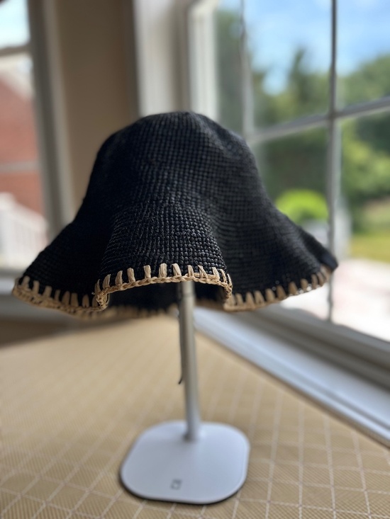 Rag and bone, whipstitch, rollable, black hat